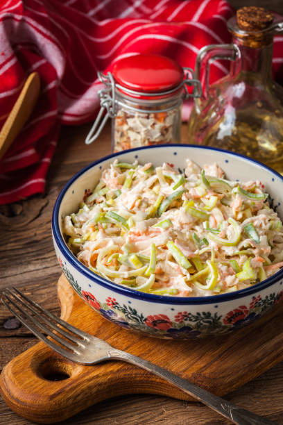 istock Salad with leek, carrots and apples. 922543162