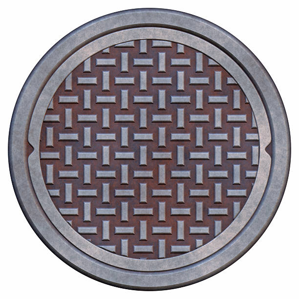 Rusty manhole cover  sewer lid stock pictures, royalty-free photos & images