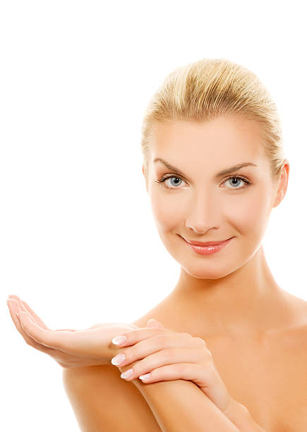 istock Beautiful young woman with outstretched hand 92254394