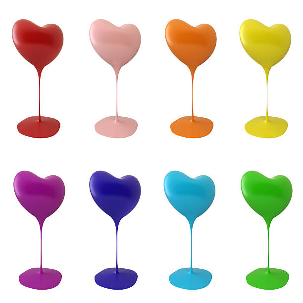Coloured heart stock photo