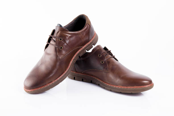 istock Male brown leather shoe 922548478