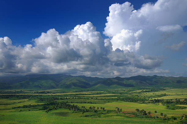 Cuban countryside landscape stock photo