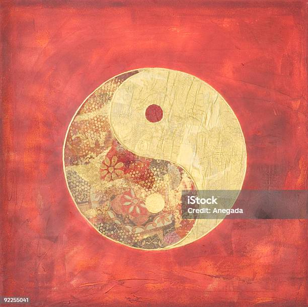 Yin Und Yangcollage Stock Vektor Art und mehr Bilder von Rot - Rot, Yin und Yang-Symbol, Acrylmalerei
