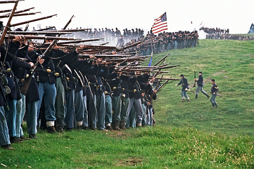 US Civil War Infantry Line of Battle Shenandoah Valley Virginia