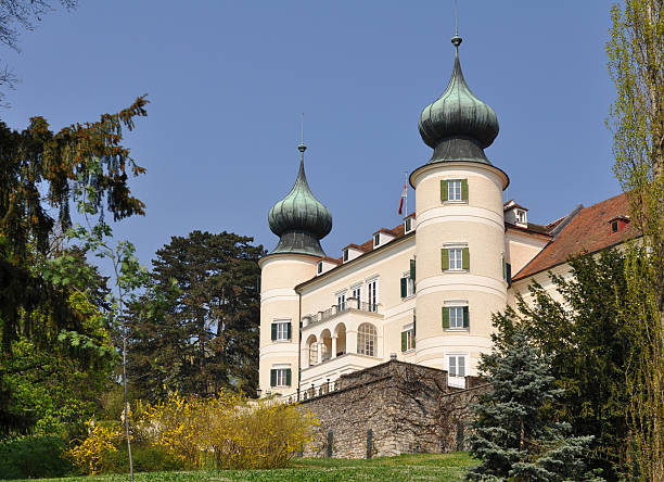 idyllic Possenhofen Castle in Bavaria (Germany) at summer time