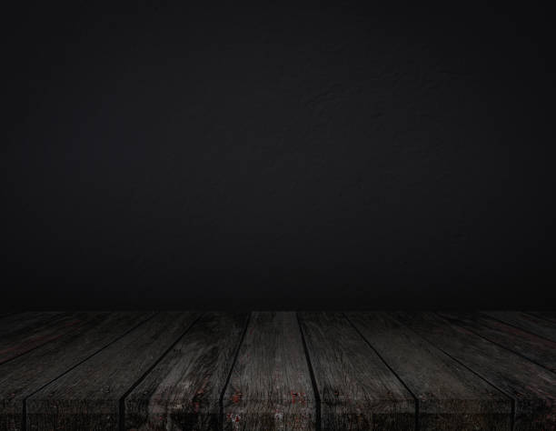 Black wooden texture background blank for design