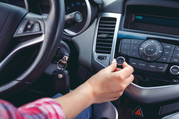 istock Car dashboard. Radio closeup 922566748