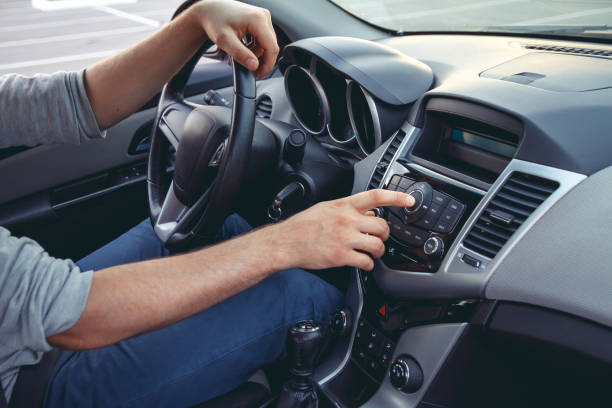 istock Car dashboard. Radio closeup 922566978