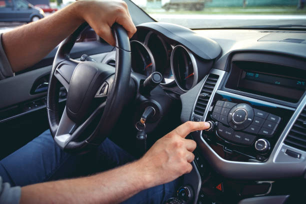 istock Car dashboard. Radio closeup 922569158