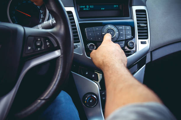 istock Car dashboard. Radio closeup 922569242