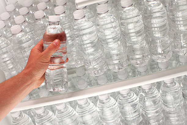 Pure Drinking Water in Refrigerator stock photo