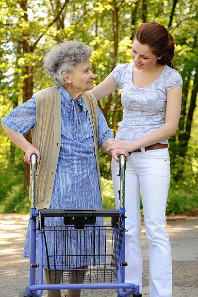istock Senior woman walking 92257053
