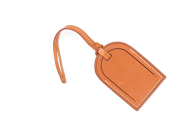Leather Luggage Tag  luggage tag stock pictures, royalty-free photos & images
