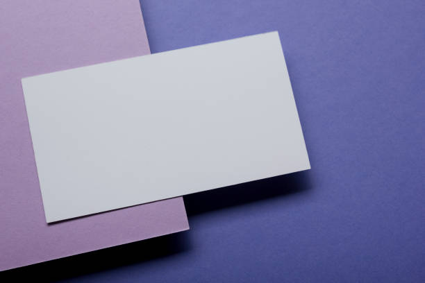 istock Business cards Mockup on color background. Flat Lay. copy space for text 922574766