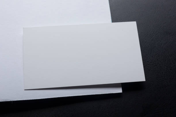 istock Business cards Mockup on color background. Flat Lay. copy space for text 922574922