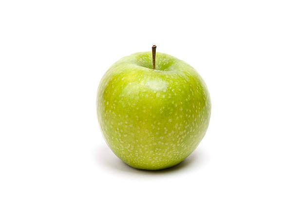 Green apple isolated on white. stock photo