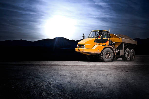 heavy earth mover stock photo