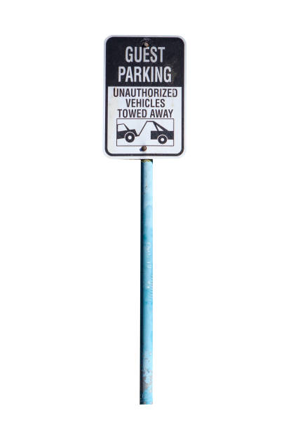 istock Guest parking sign on a metal pole 922580326