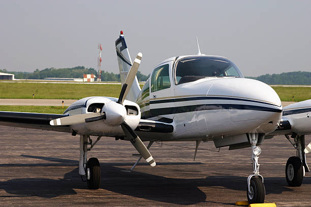 istock Cessna 310 Airplane on Runway 92258354