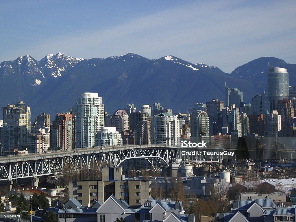 Centro da cidade de Vancouver - Foto de stock de Alto - Descrição Geral royalty-free