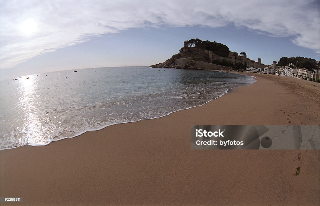 Tossa de Mar Costa Brava, Spanien - Lizenzfrei Abenddämmerung Stock-Foto