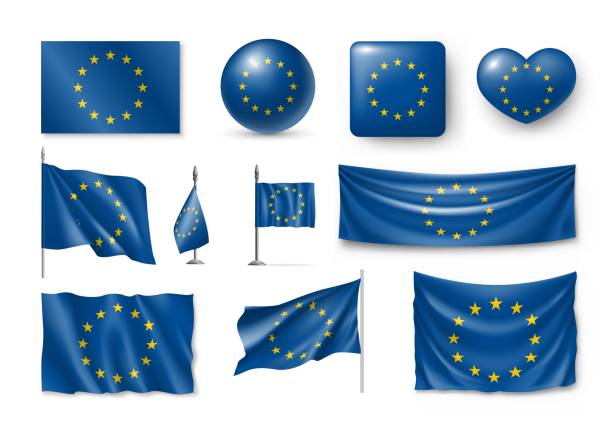 illustrations, cliparts, dessins animés et icônes de set belgiumn drapeaux, bannières, bannières, symboles, icône réaliste - euro symbol european union currency symbol horizontal