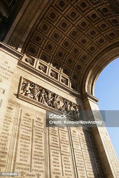 Triumphal Arch Paris France Stock Photo - Download Image Now - Arch - Architectural Feature, Architectural Column, Architecture