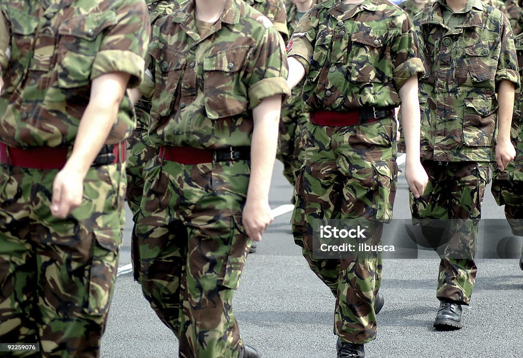 Soldiers Soldiers marching Armed Forces Stock Photo