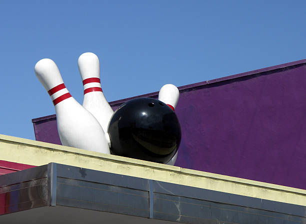 istock Bowling Ball and Pins Sign 92259269