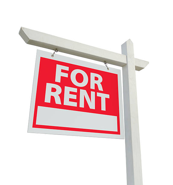 istock For Rent Real Estate Sign Isolated on a White Background 92259579