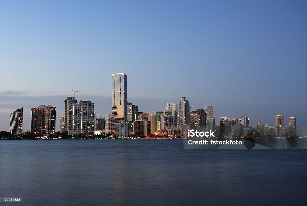 Skyline di Miami - Foto stock royalty-free di Acqua