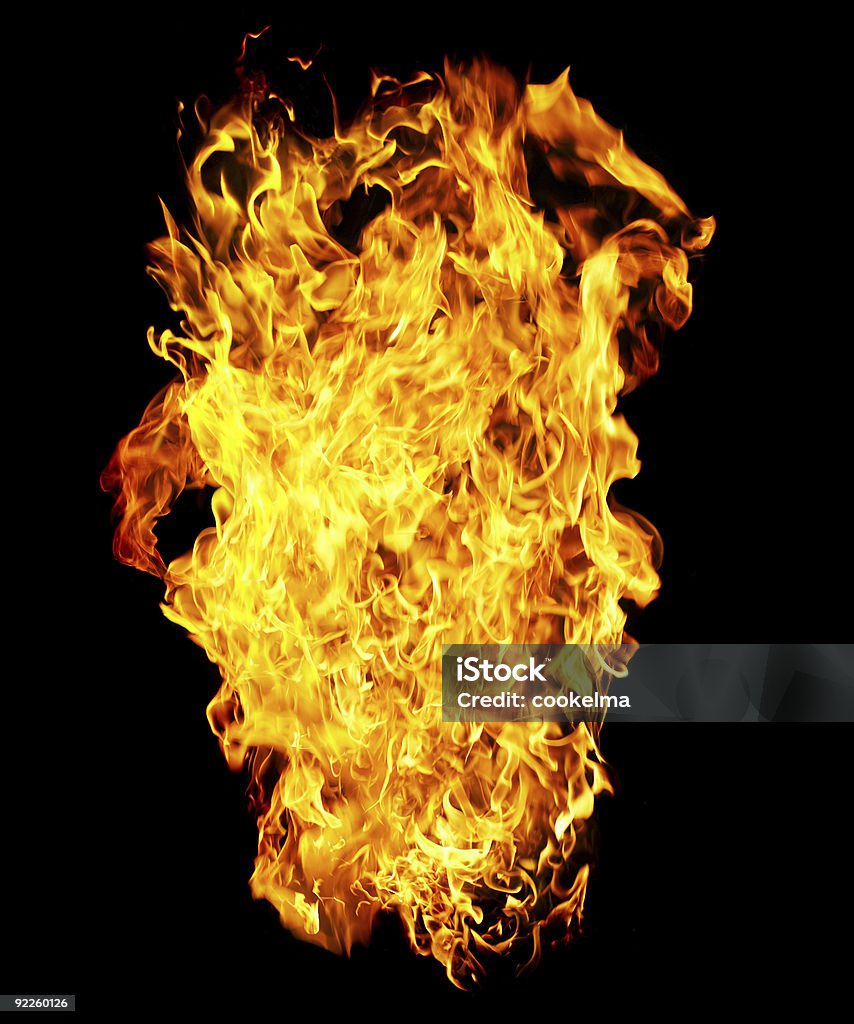 Fire photo on a black background  Backgrounds Stock Photo