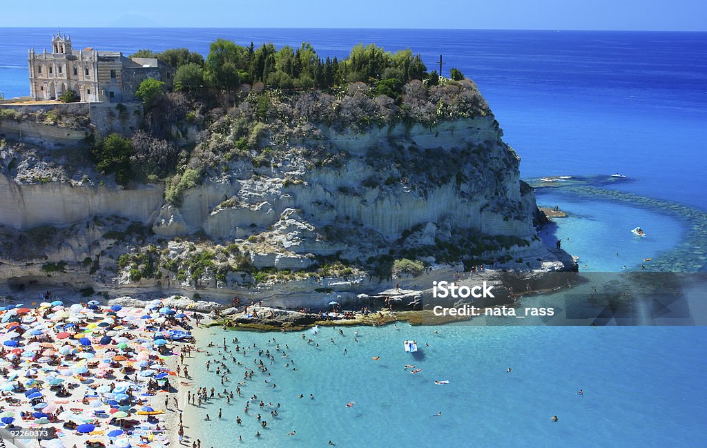 Tropea peninsola with beach  Tropea - Italy Stock Photo