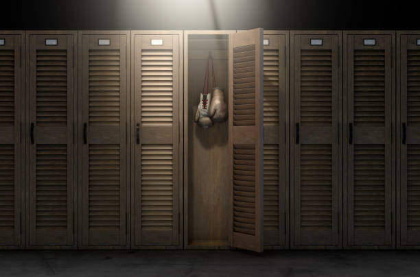 istock Boxing Gloves In Vintage Locker 922603934