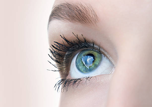 beautiful eye closeup, colour version
