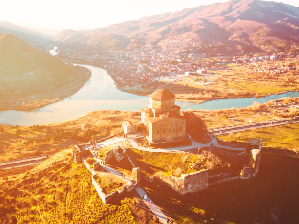 istock Aerial. Jvary monastery near Mtskheta, Georgia 922606906