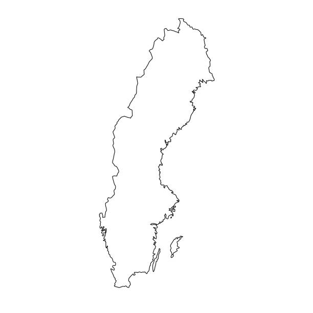 スウェーデンマップ - sweden map stockholm vector点のイラスト素材／クリップアート素材／マンガ素材／アイコン素材