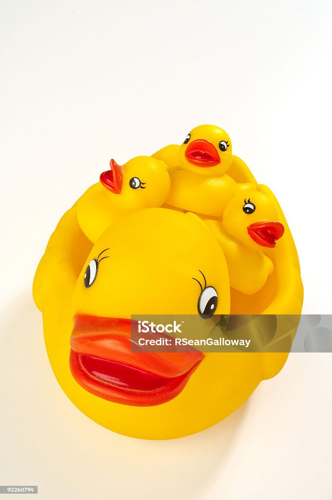Резиновая ducky семьи - Стоковые фото Белый роялти-фри