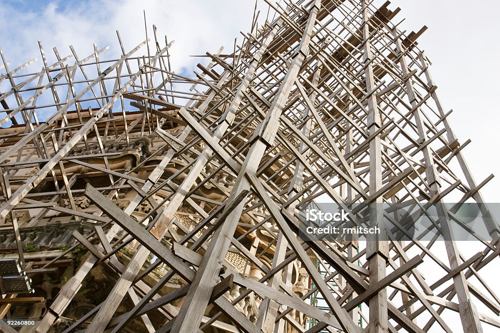 Construção de estrutura de madeira - Foto de stock de América Latina royalty-free