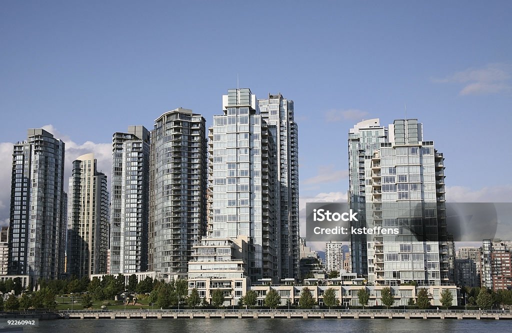 Wohnbereich am Wasser in Vancouver, British Columbia, Kanada - Lizenzfrei Architektur Stock-Foto