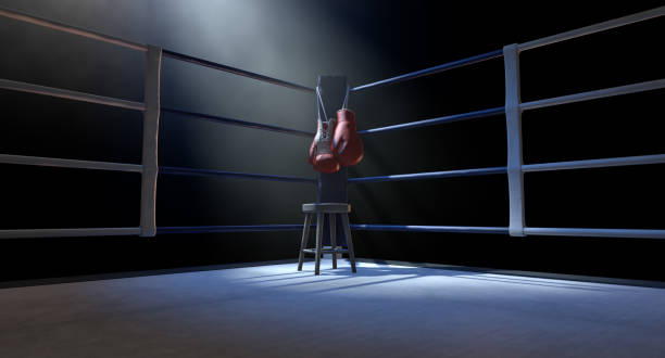 istock Boxing Corner And Boxing Gloves 922621062