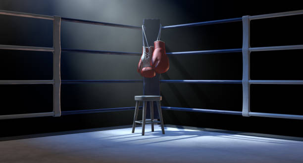 istock Boxing Corner And Boxing Gloves 922621130