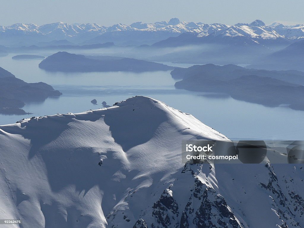 Scena di montagna della Patagonia - Foto stock royalty-free di A mezz'aria