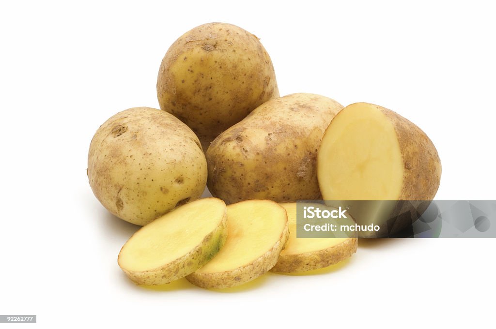 slice potato on white background  Color Image Stock Photo