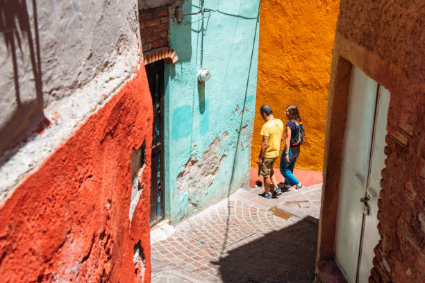 Couple visiting Guanajuato Mexico