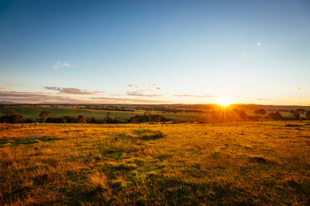 istock Beautiful vibrant sunset in Australian outback 922632208