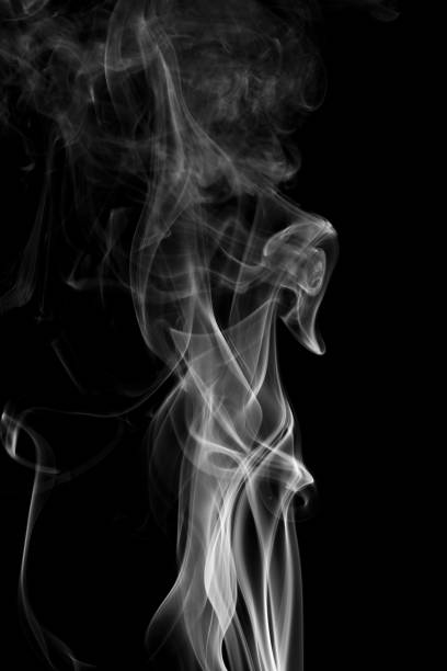 istock abstract background smoke curves and wave on black background 922632260