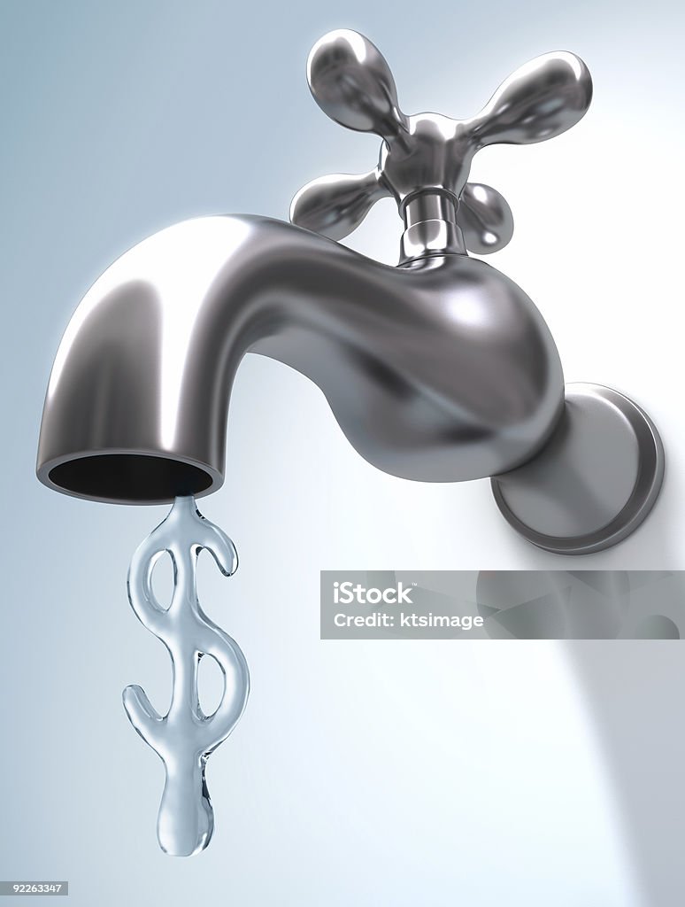 The Price of Water  Faucet Stock Photo