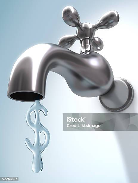 The Price Of Water Stock Photo - Download Image Now - Faucet, Currency, Drop