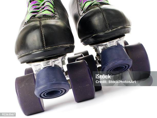 Retro Roller Skates Stock Photo - Download Image Now - Old-fashioned, Retro Style, Roller Skate